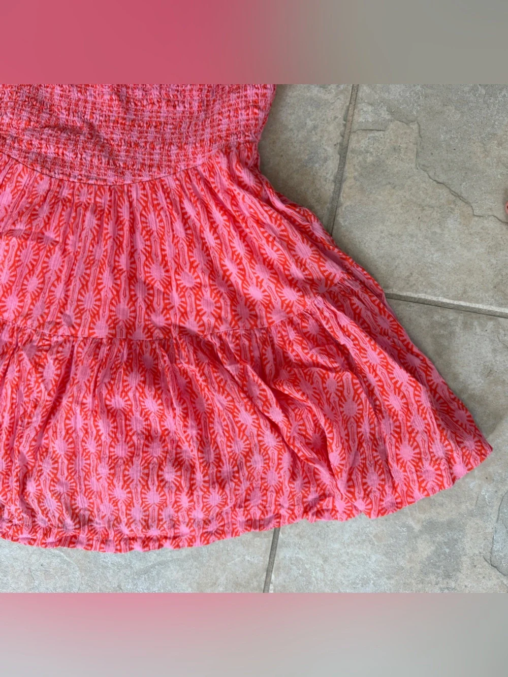 Free People Sweet Annie Mini Dress in Pink Combo Size Medium